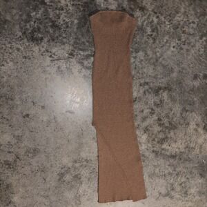 NWT Emory Park The Closet Westfield Asymmetrical Bottom Hem Tube Dress Brown L